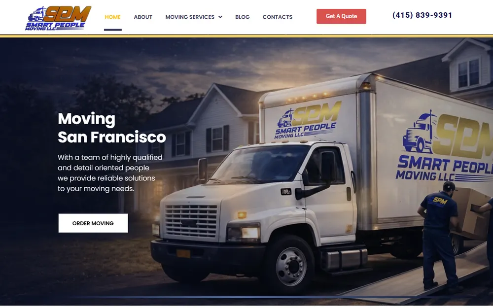 Smart People Moving homepage