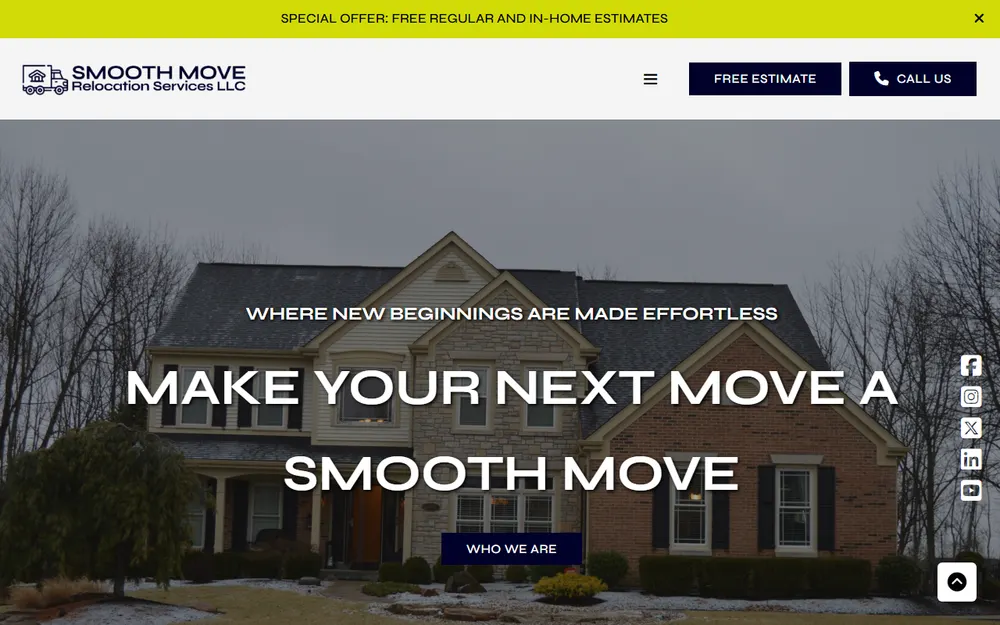 Smooth Move Relocation Services homepage