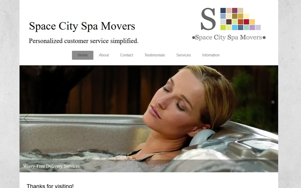 Space City Spa Movers homepage