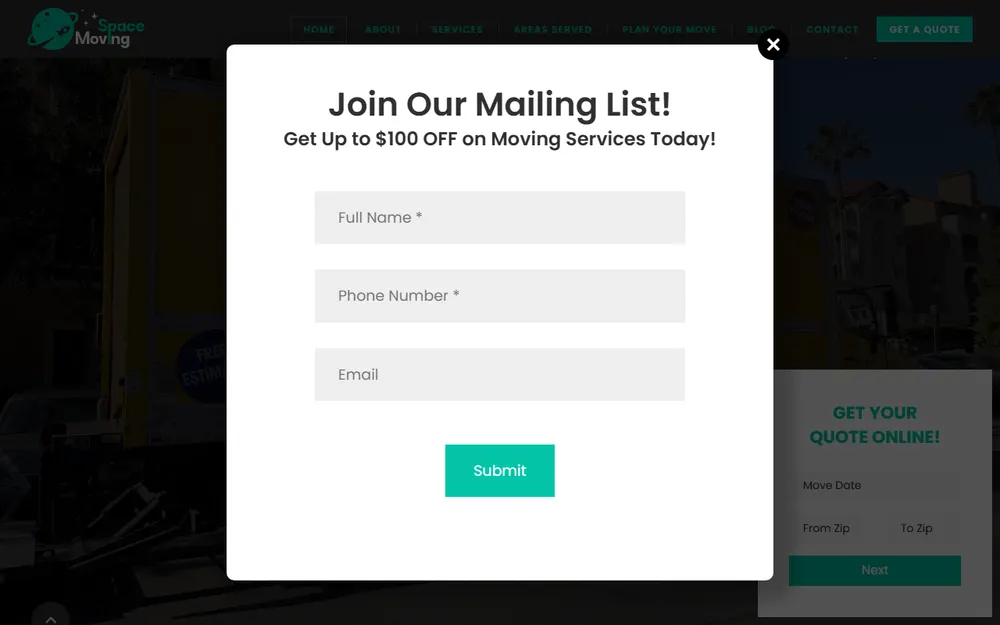 Space Moving homepage