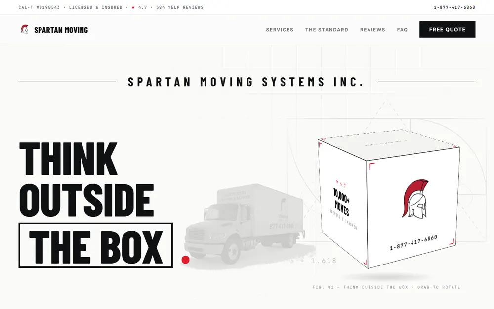 Spartan Moving Systems homepage