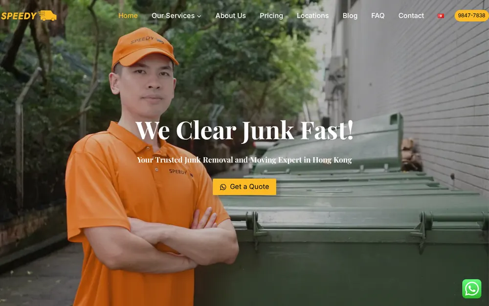 Speedy Move - Junk Removal, Furniture Disposal, Demolition & Moving Service in Hong Kong 棄置傢俬 清理垃圾 搬屋 清拆工程 homepage