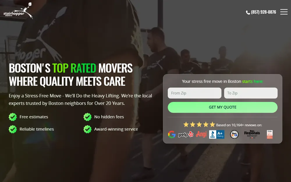 Stairhopper Movers - Boston homepage