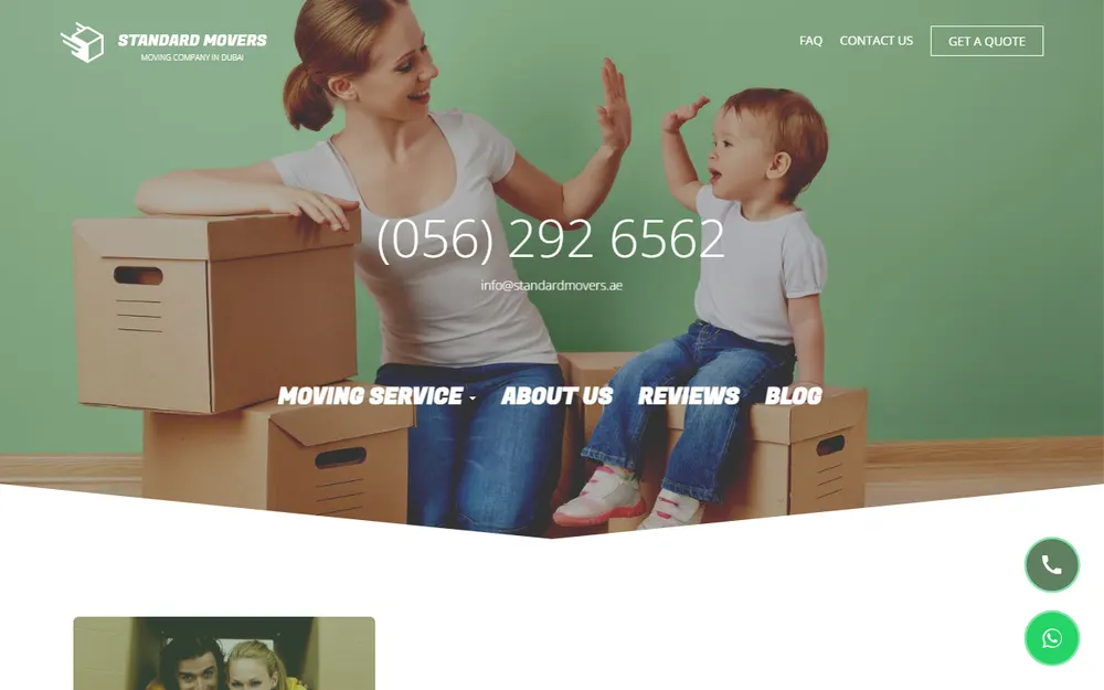 Standard Movers homepage