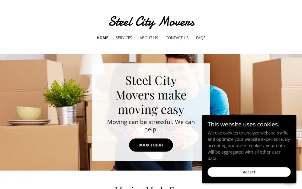 SteelCity Movers homepage