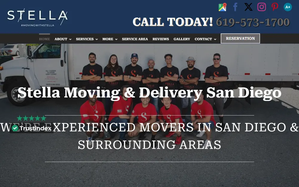 STELLA MOVING & DELIVERY homepage