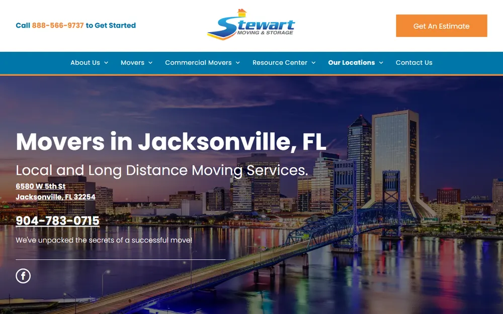 Stewart Moving & Storage homepage