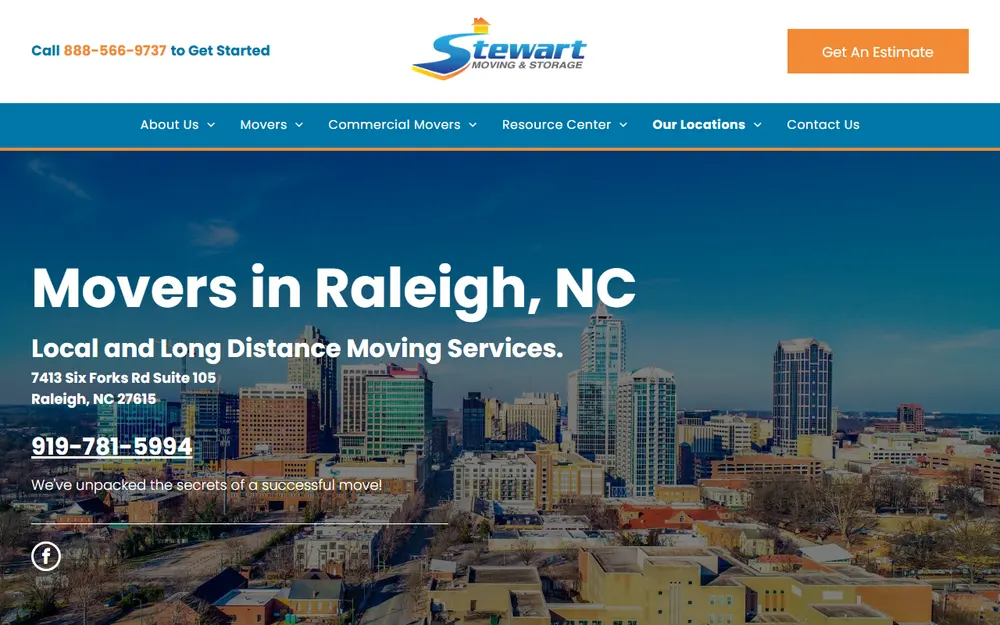 Stewart Moving & Storage homepage