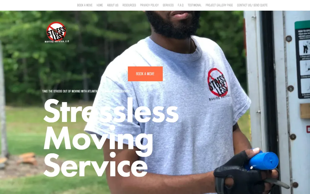 Stressless Moving Company homepage