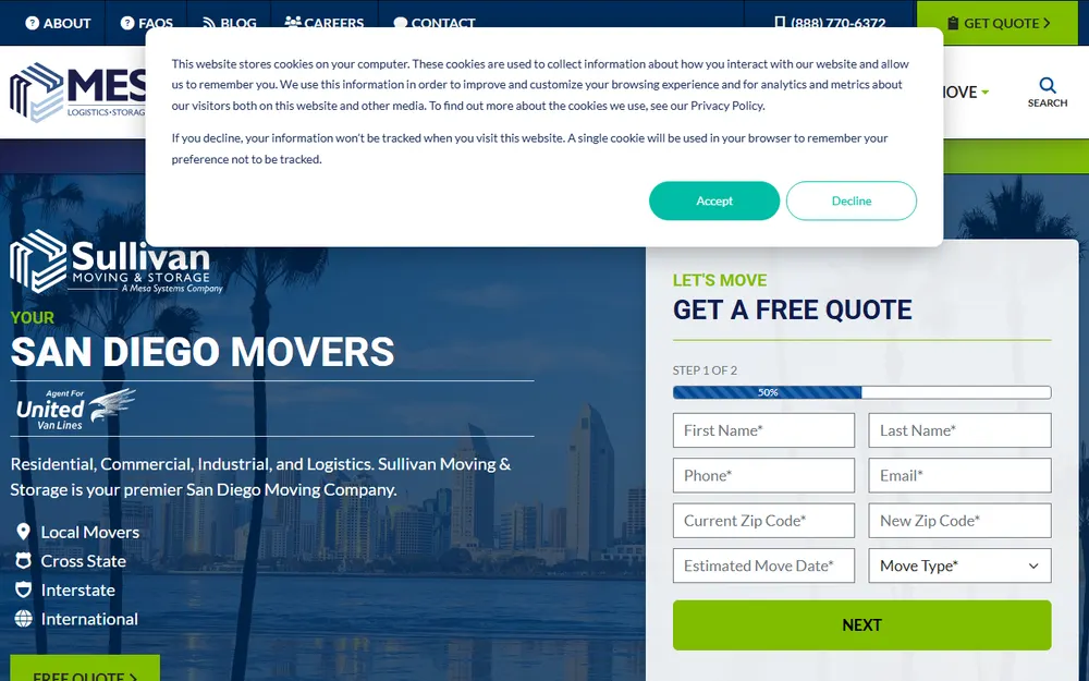 Sullivan Moving & Storage – San Diego, CA homepage
