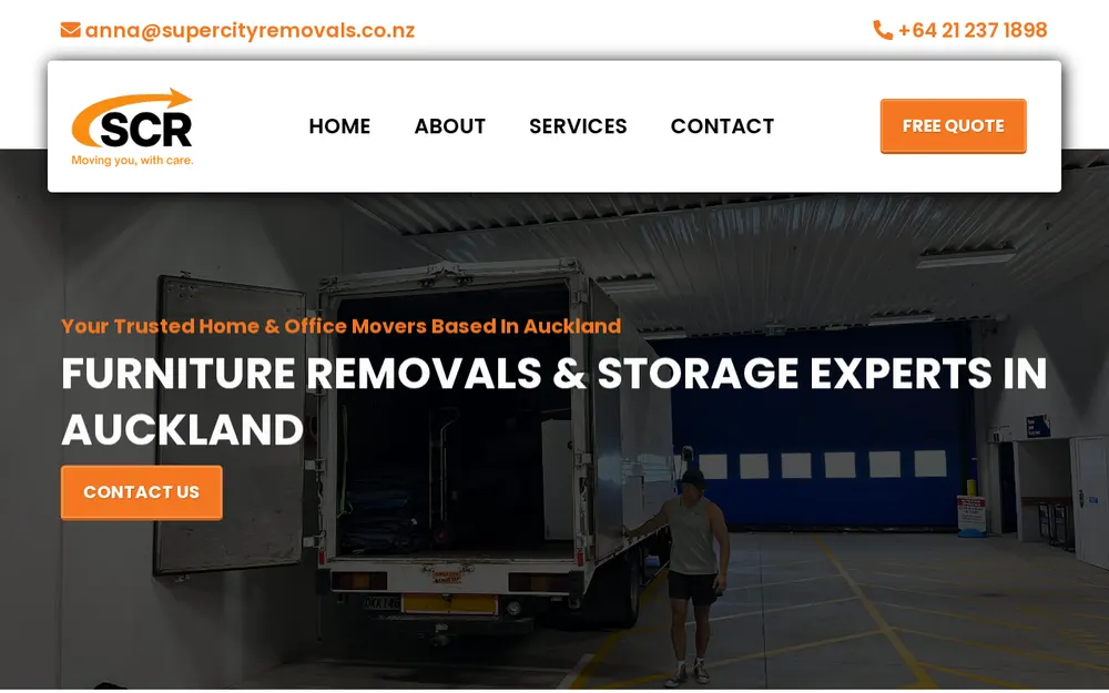Super City Removals Ltd homepage