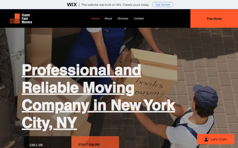 Super Fast Movers homepage