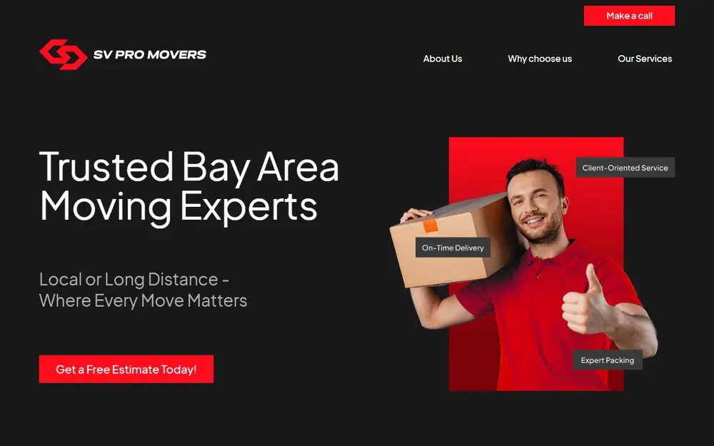 SV PRO Movers homepage