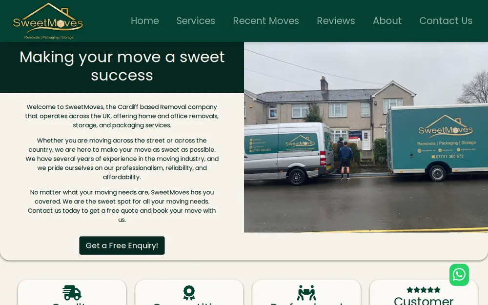 SweetMoves homepage
