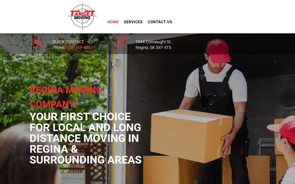 Target Moving & Trans homepage