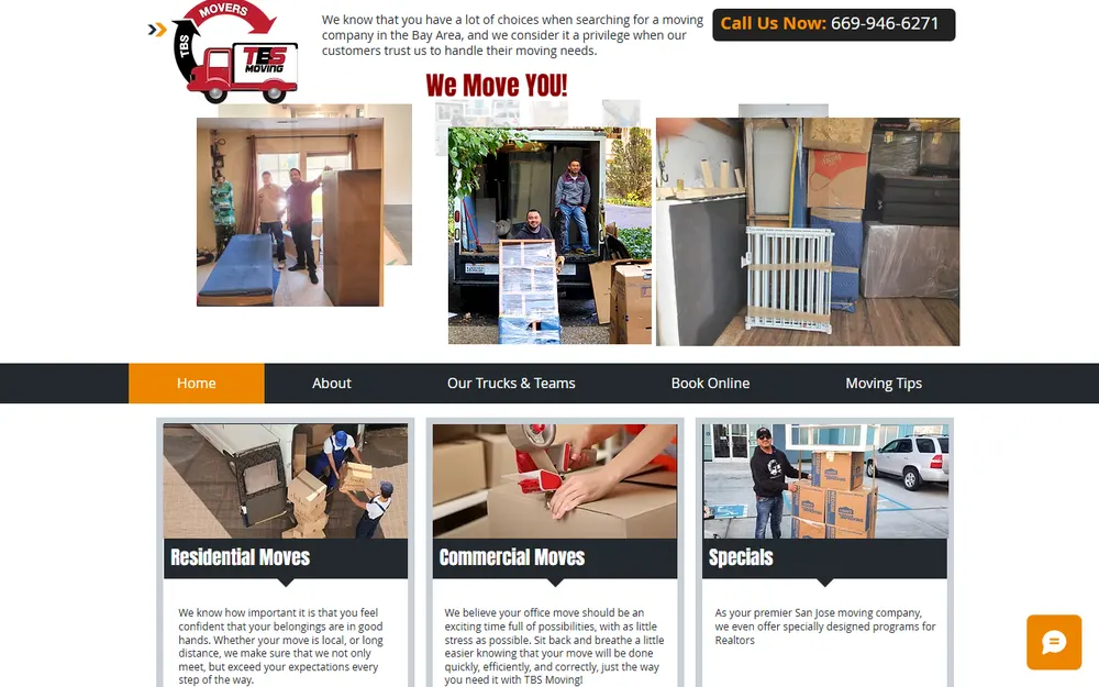 Tbs movers Inc. D.O.T # 3534259 homepage