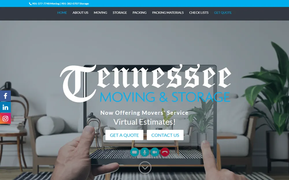 Tennessee Moving & Storage homepage