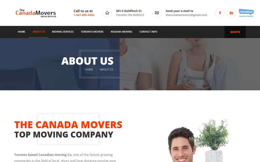 The Canada Movers homepage