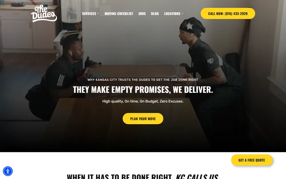 The Dudes Moving Co. homepage