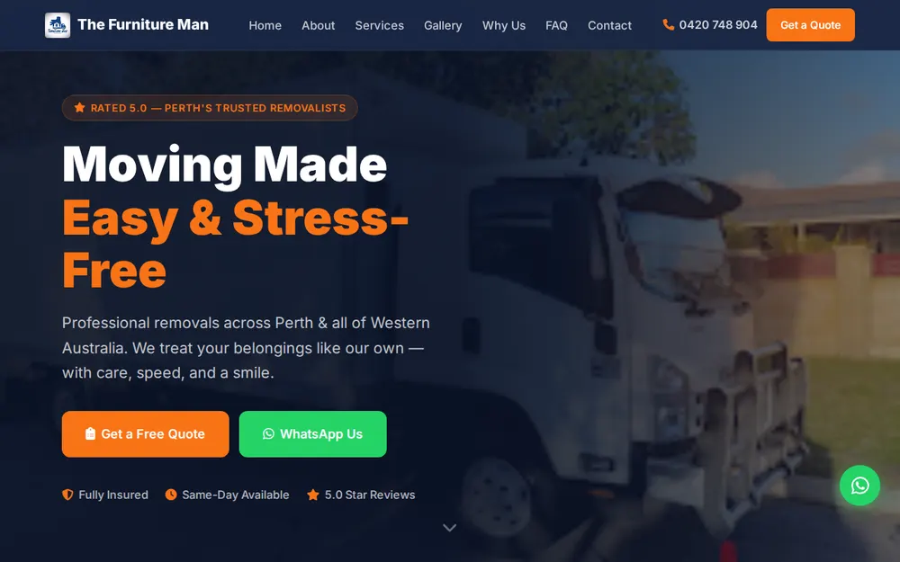 The Furniture Man homepage