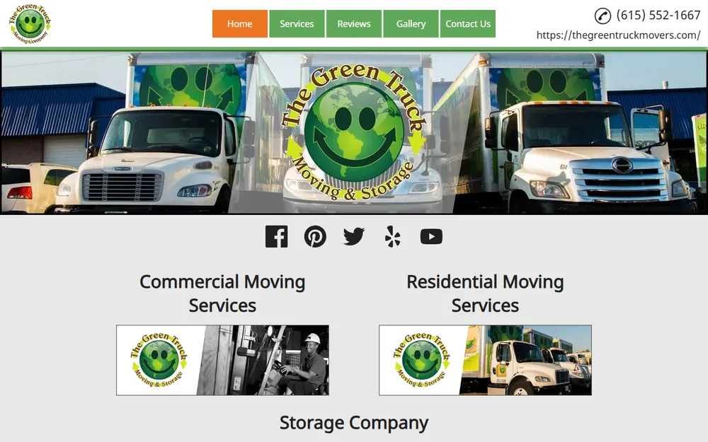 The Green Truck Moving & Storage - Nashville homepage