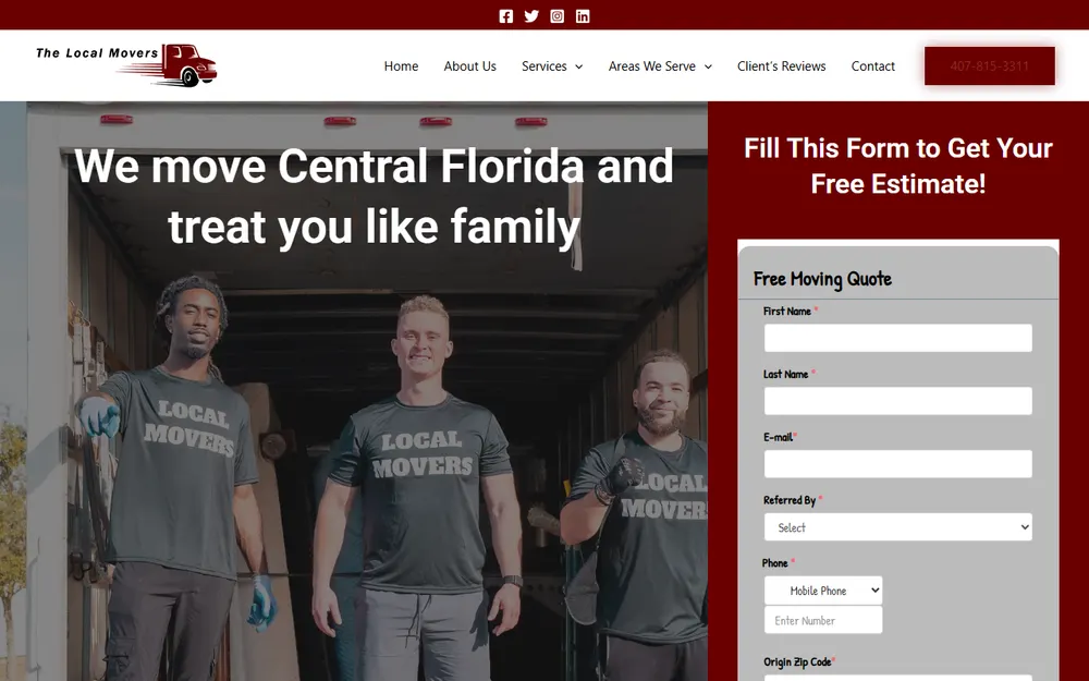 The Local Movers homepage