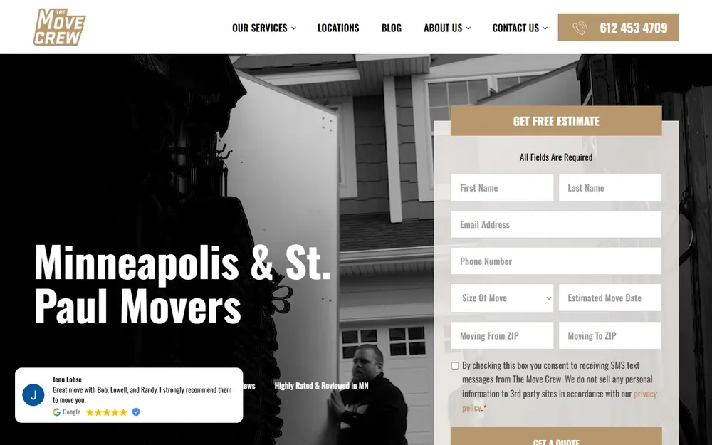 The Move Crew homepage