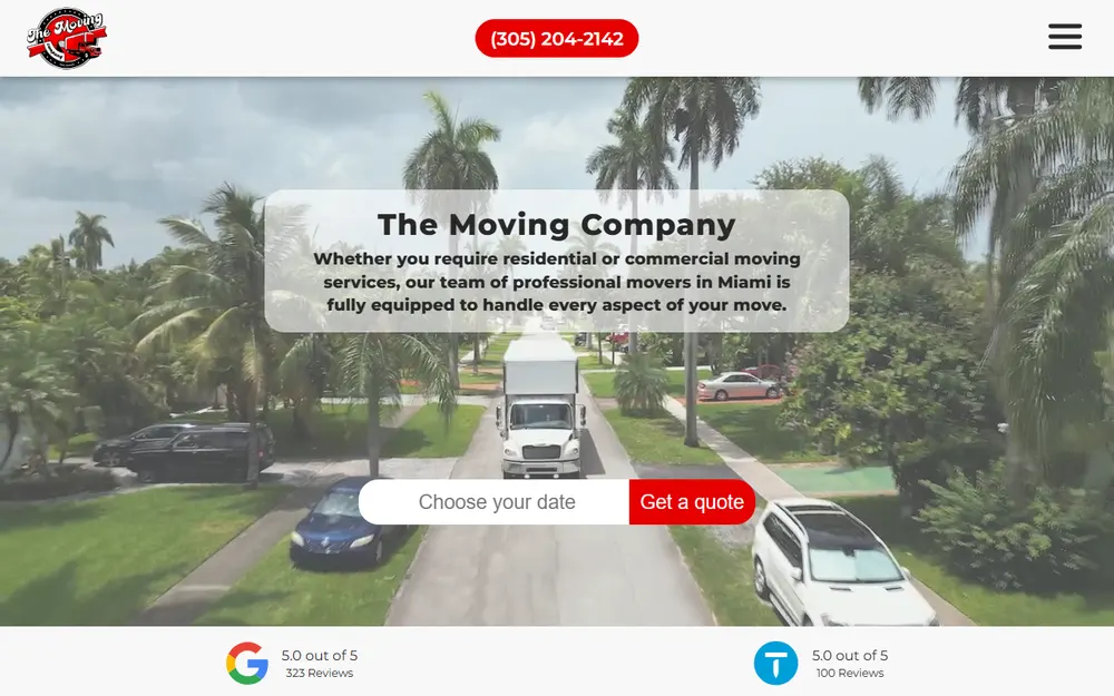 The Moving Company homepage