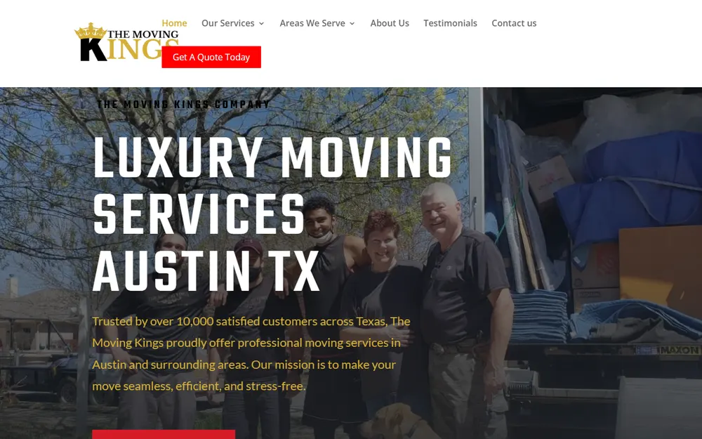 The Moving Kings - Full Service Moving Company Round Rock homepage