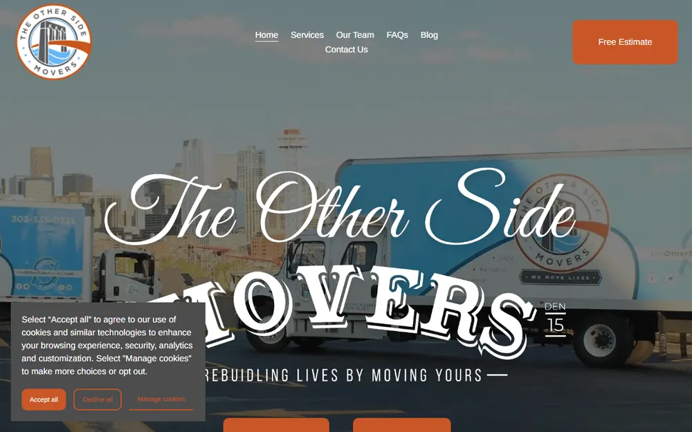 The Other Side Moving & Storage homepage