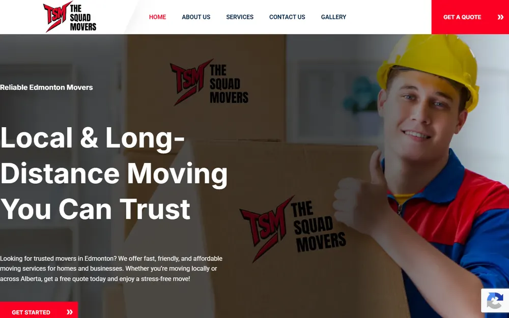 The Squad Movers homepage