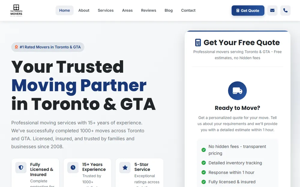 The Toronto Movers homepage