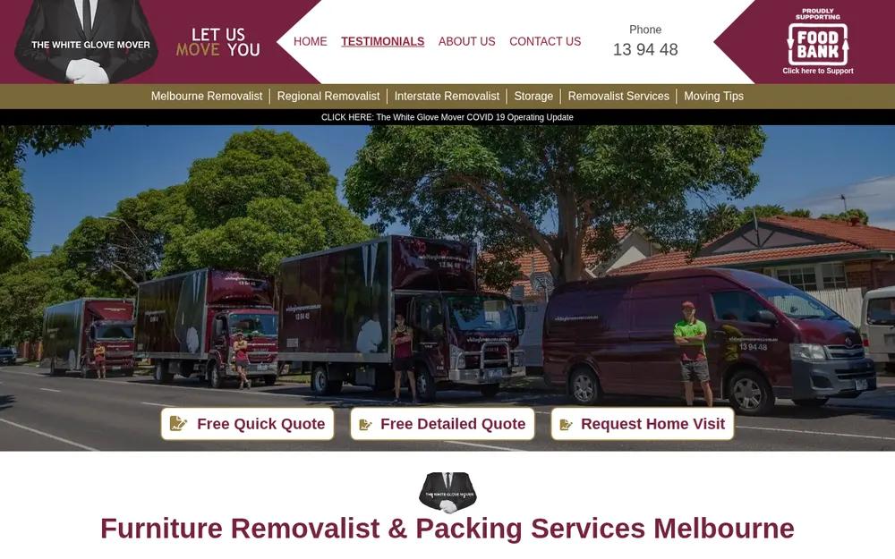 The White Glove Mover Pty Ltd homepage