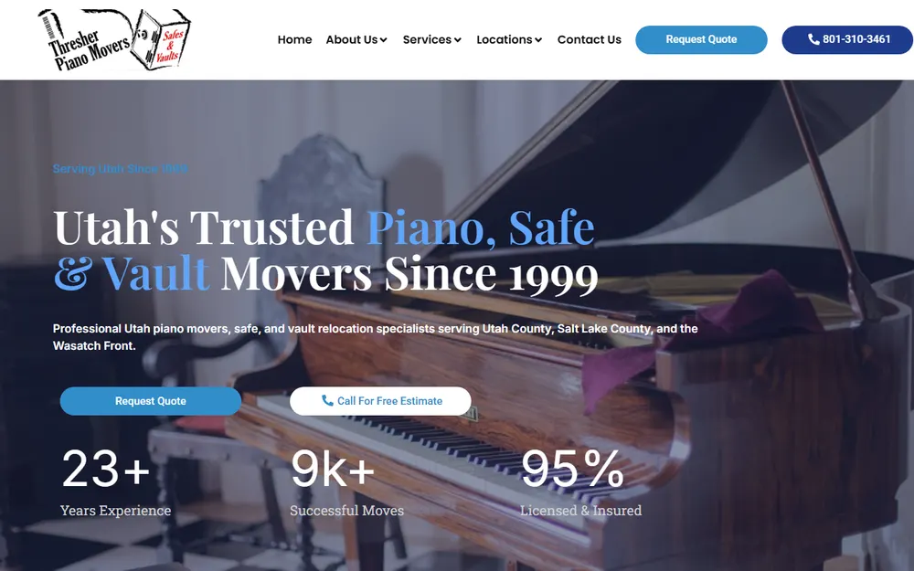 Thresher Piano & Safe & Vault Movers homepage
