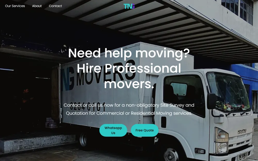 TNG Movers Pte. Ltd. homepage