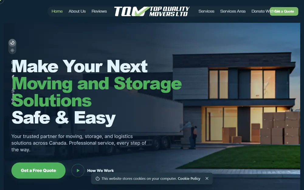 Top Quality Movers homepage