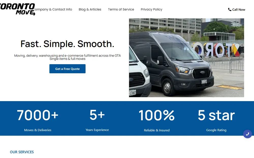 Toronto Move Inc. homepage