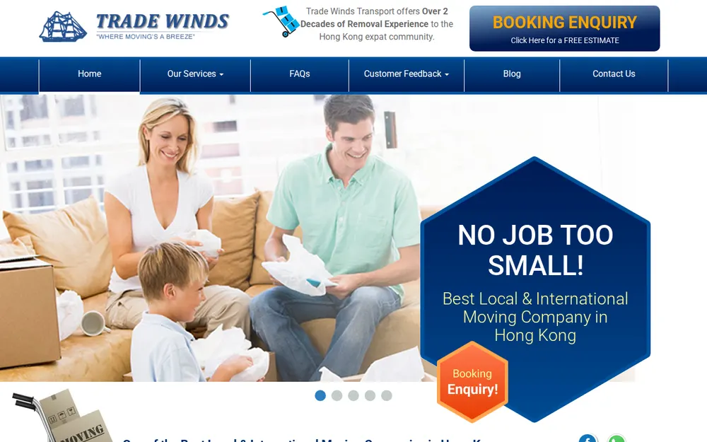 Trade Winds Transport homepage