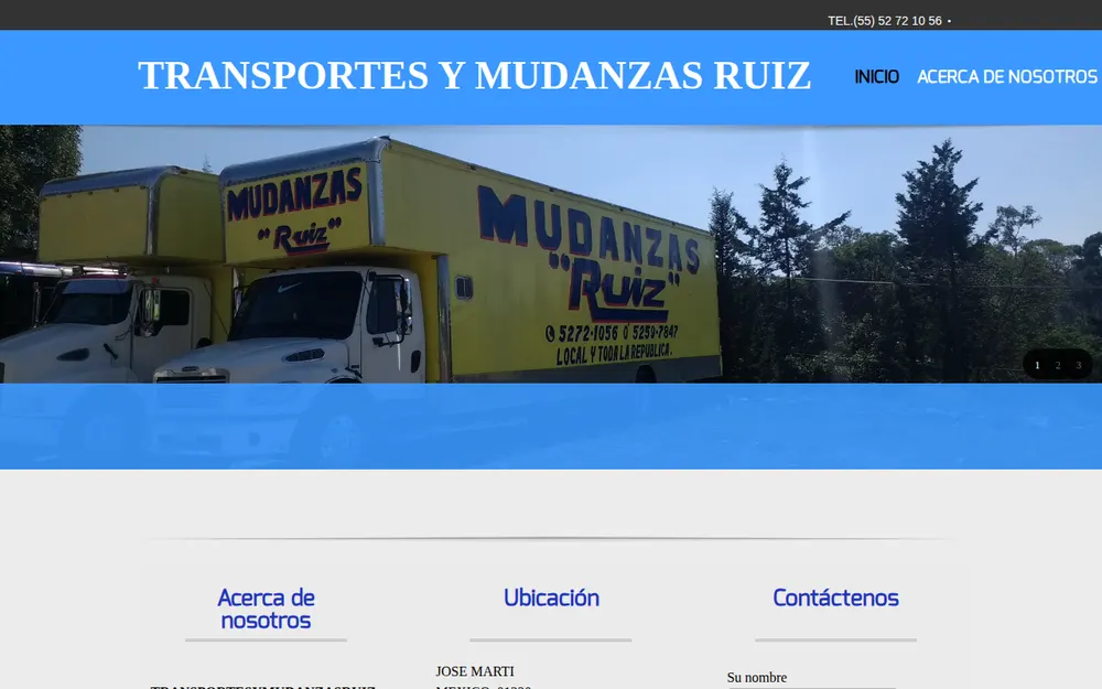 Transportes y Mudanzas Ruiz homepage