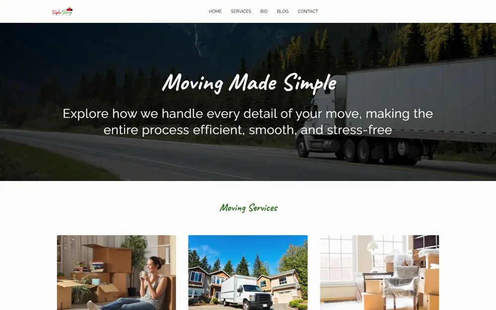 Triple Berry Moving homepage