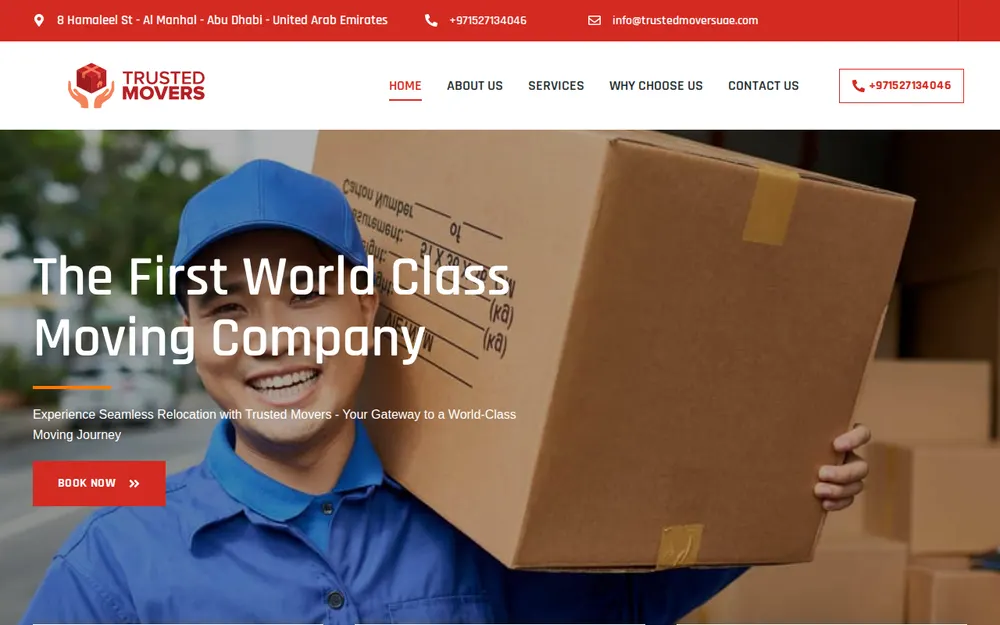 Trusted Professional Movers Al Reef homepage