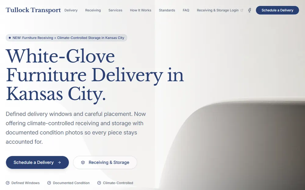 Tullock Transport homepage