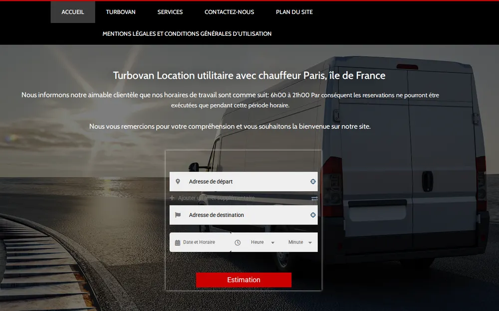 TURBOVAN🌟 | Location camion avec chauffeur Paris Île-de-France homepage