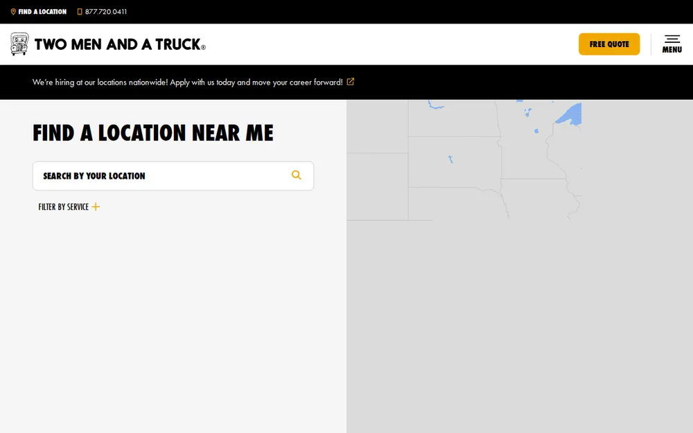 Two Men and a Truck Moving and Storage homepage