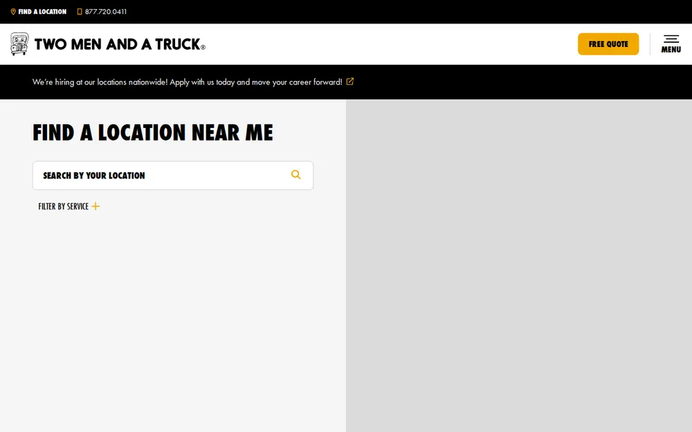 Two Men and a Truck Moving and Storage homepage