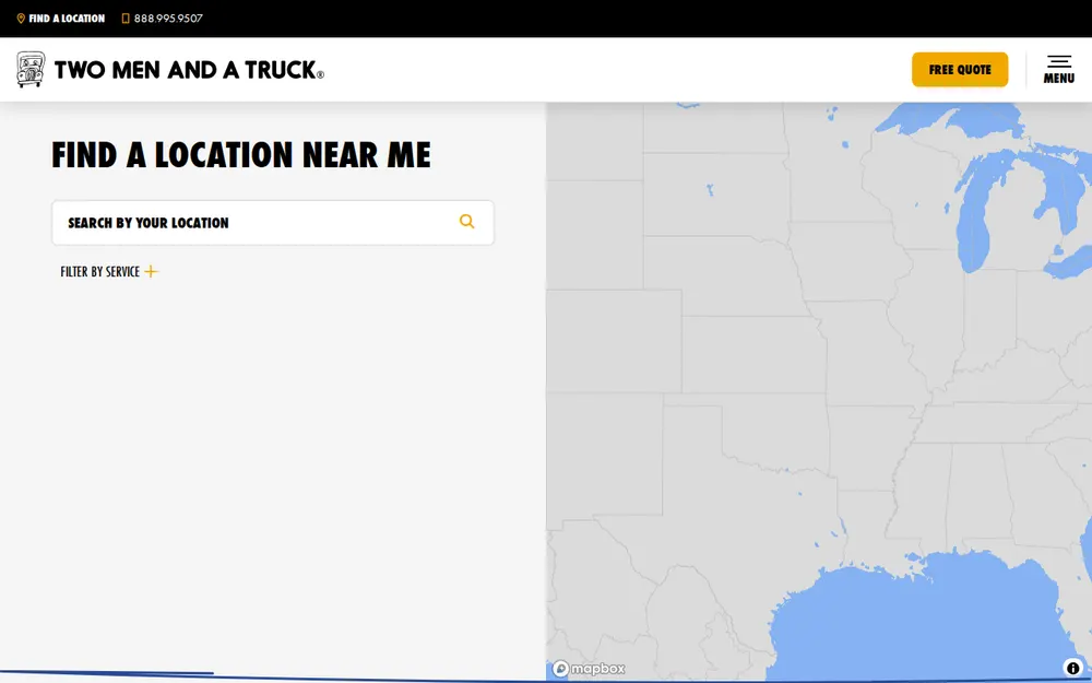 Two Men and a Truck Moving and Storage homepage