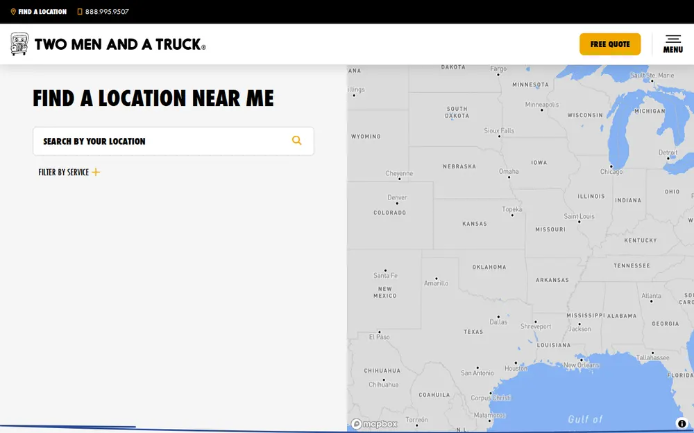 Two Men and a Truck Moving and Storage homepage
