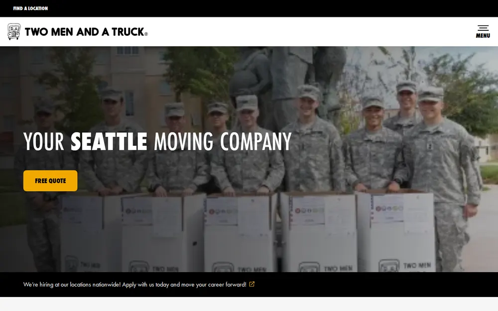 Two Men and a Truck Moving homepage