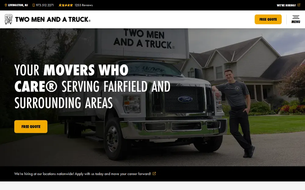 Two Men and a Truck Moving homepage