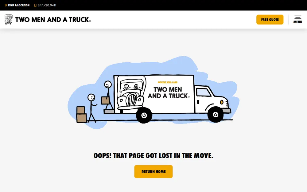 Two Men and a Truck Moving homepage